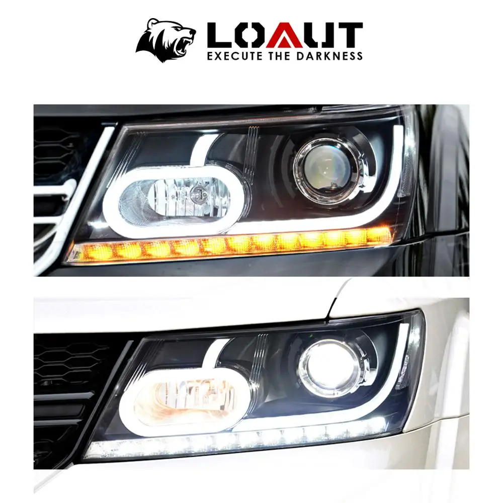 Автомобильная сборка головной лампы для Dodge Journey фары 2009- светодиодный фонарь DRL Объектив Двойной Луч Биксенон HID Q5 весь комплект