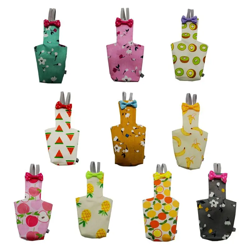 Pañales con pajarita para loros, bonitos y coloridos, con diseño Floral, palomas y cacatúa, Med M68E