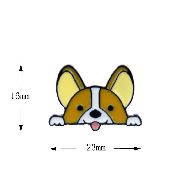 

100pc Cartoon Metal Enamel Pin Dog Cute Animal Collar Pin Backpack Badge Pin For Wholesale