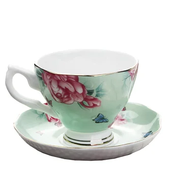 

Nordic Style Bone China Coffee Cup Saucer Spoon Set 200ml British Cafe Porcelain Tea Cup Advanced Ceramic Teacup BB95