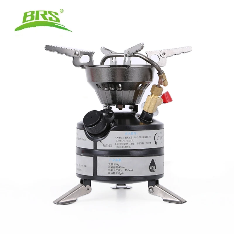 

BRS Newest Mini Liquid Fuel Camping Gasoline Stoves Portable Outdoor One-piece Stove Burners Cooker Gas Stove for Outdoor Sports