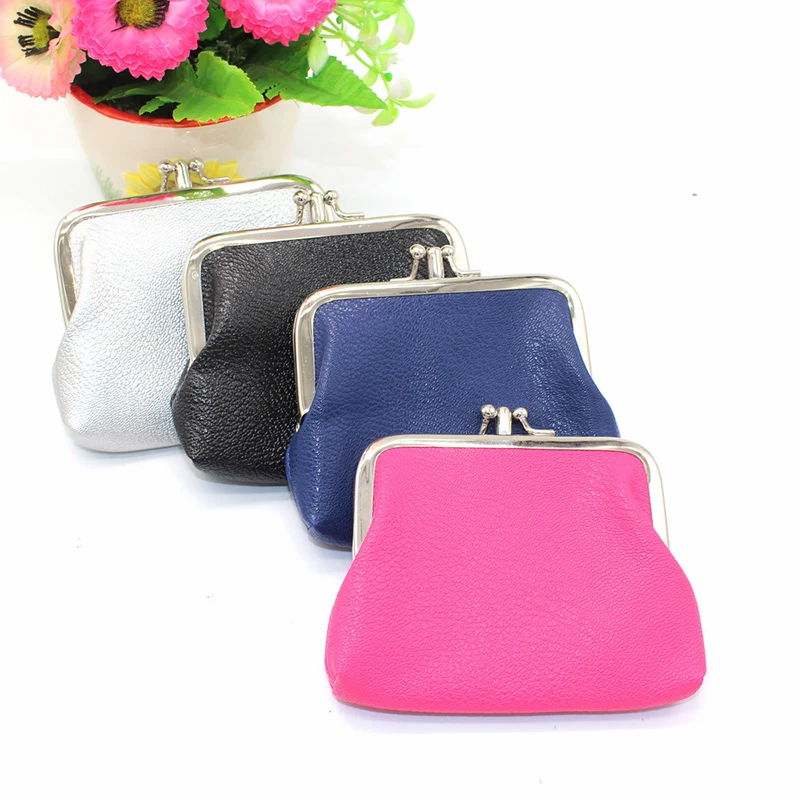 Simple PU Buckle Wallet Lipstick Portable Money Purse Pocket Bag New Candy Color Double Layer Coin Women Girls Colorful | Багаж и сумки