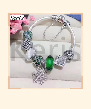

High Quality Replica 1:1 100% Silver Multi - Style Snowflake Pendant With Beads And Beads For Free Delivery