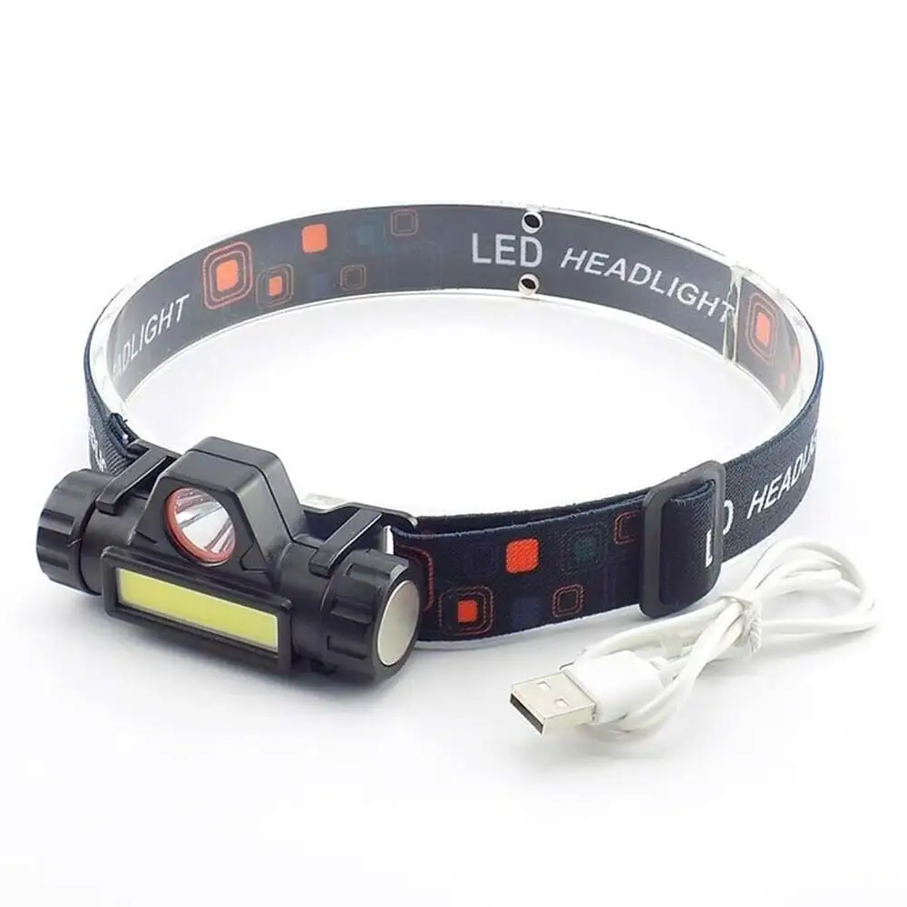 

Miner'S Lamp Black Outdoors ABS Night Fishing Fishing Lights Headlamp Lighting LED Motion 200m Riding Flashlight Light Head Lamp