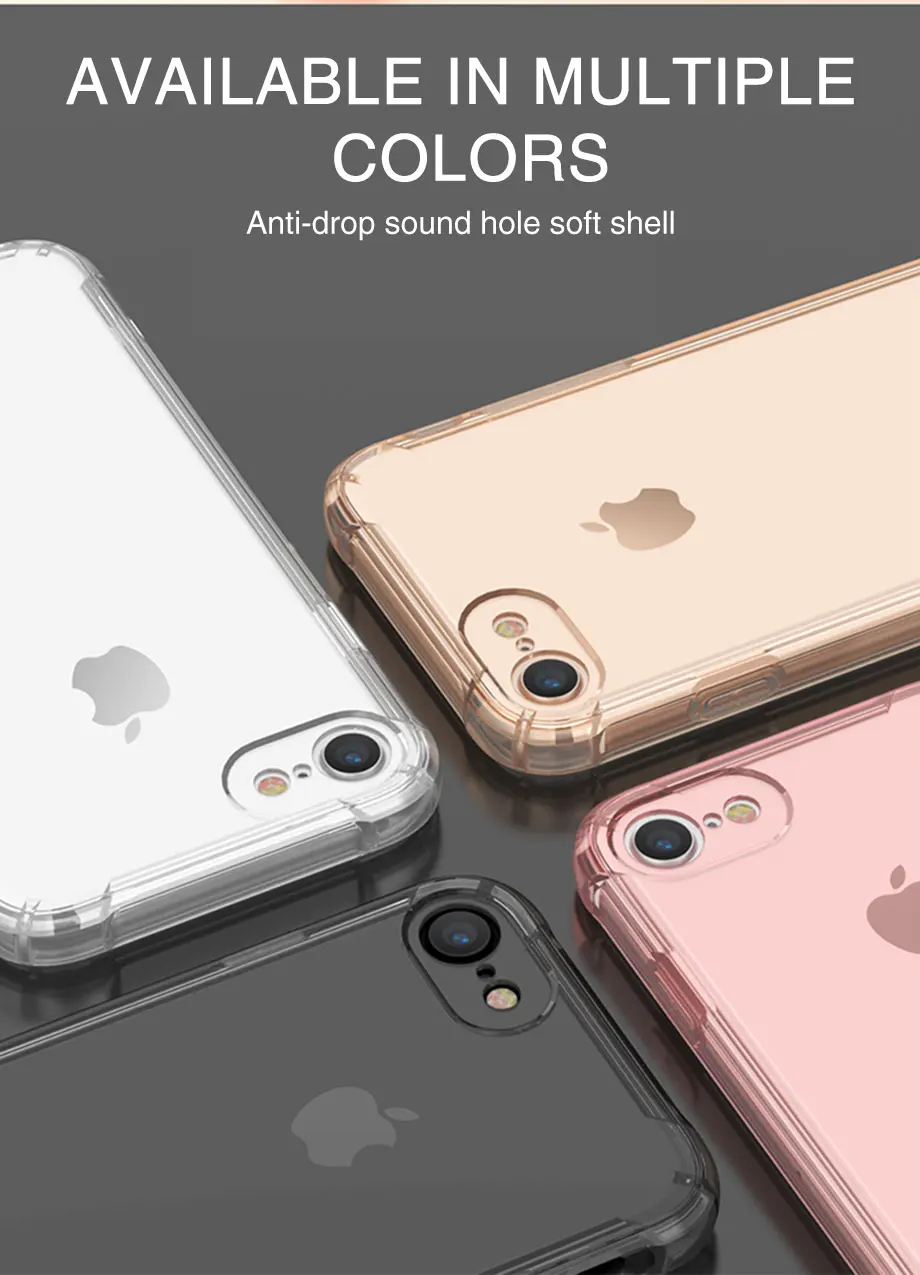 Thick Shockproof Silicone Phone Case For iPhone 13 12 11 Pro Xs Max X Xr lens Protection Case on iPhone 6s 7 8 Plus Case on SE iphone 12 pro max cover