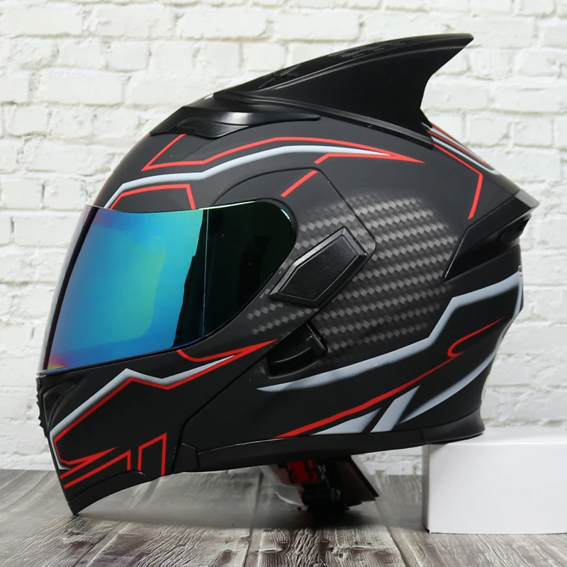 Модульный мото rcycle шлем флип анфас гоночный шлем cascos para мото двойной объектив может быть оснащен Bluetooth capacete DOT - Цвет: 11