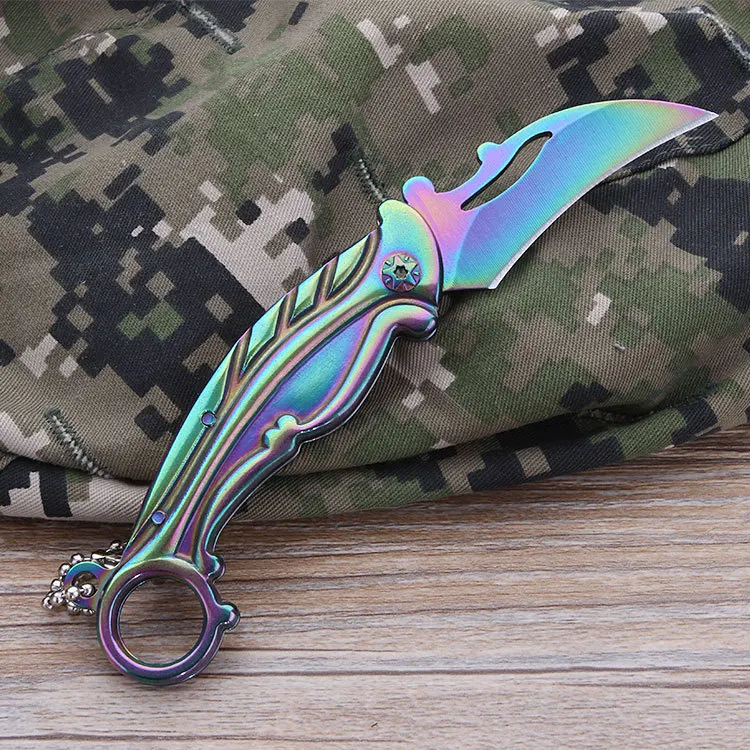 Складной нож Karambit CS GO, ножи для выживания, охотничьи Тактические карманные ножи, стальные ручки для кемпинга, ручные инструменты