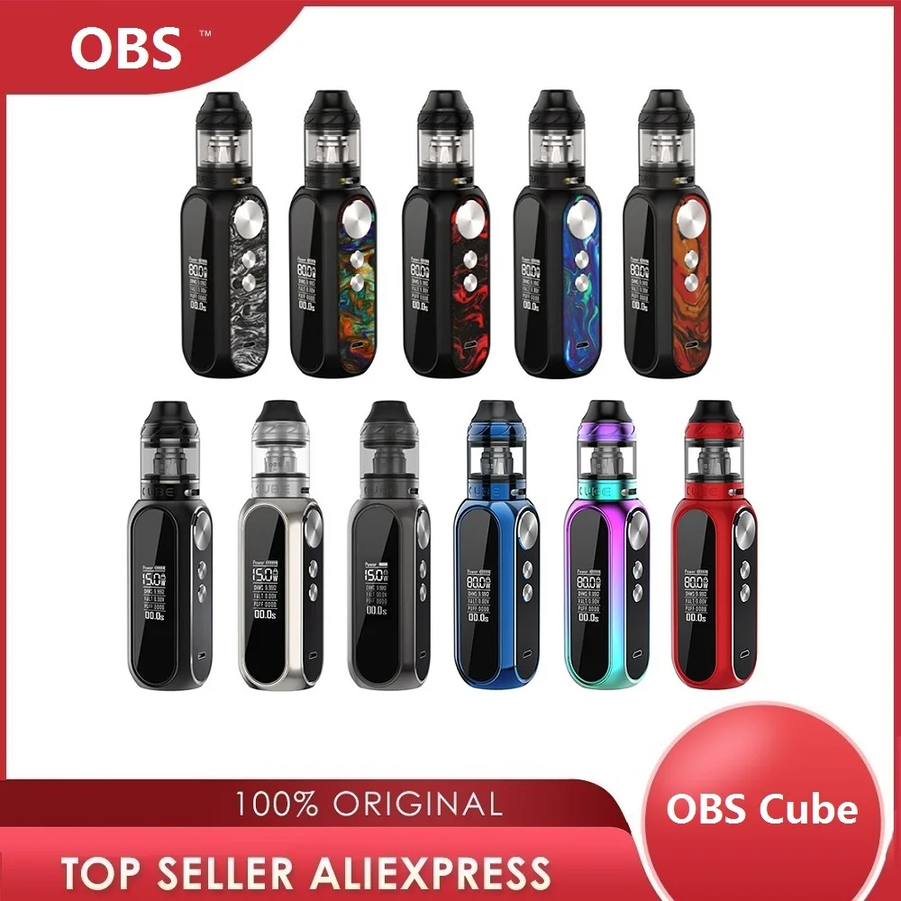Оригинальный набор OBS Cube VW 3000 мА · ч мод 80 Вт с максимальным выходом бак 2 мл/4 мл
