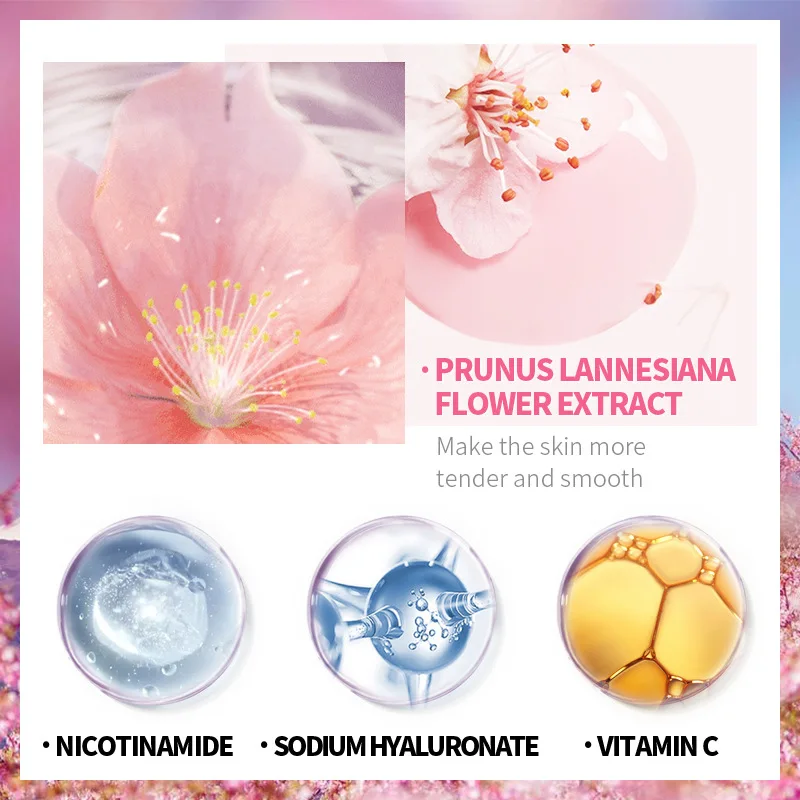 Sakura Face Lotion Moisturizing Essence Shrink Pores Repairing Facial Skin Care Products facial essence