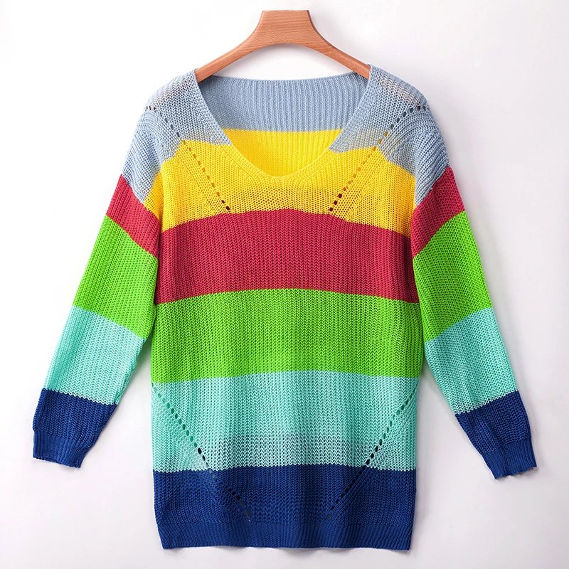 TWOTWINSTYLE популярной расцветки свободный женский свитер v-образный вырез рукав «летучая мышь» боковой пуловер Сплит вязаные свитера женские осень