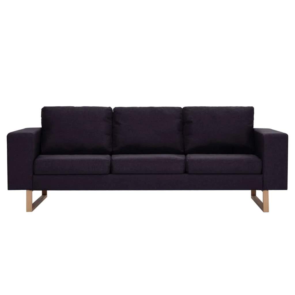 VidaXL Juego de sofas 2 piezas tela negro| |