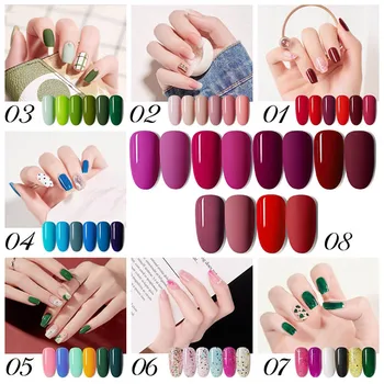 

6pcs/set Nail Gel Polish Hybrid Nail Polish Nail Art Semi Permanent UV Nail Gel Set For Basic Manicure Products For Surface