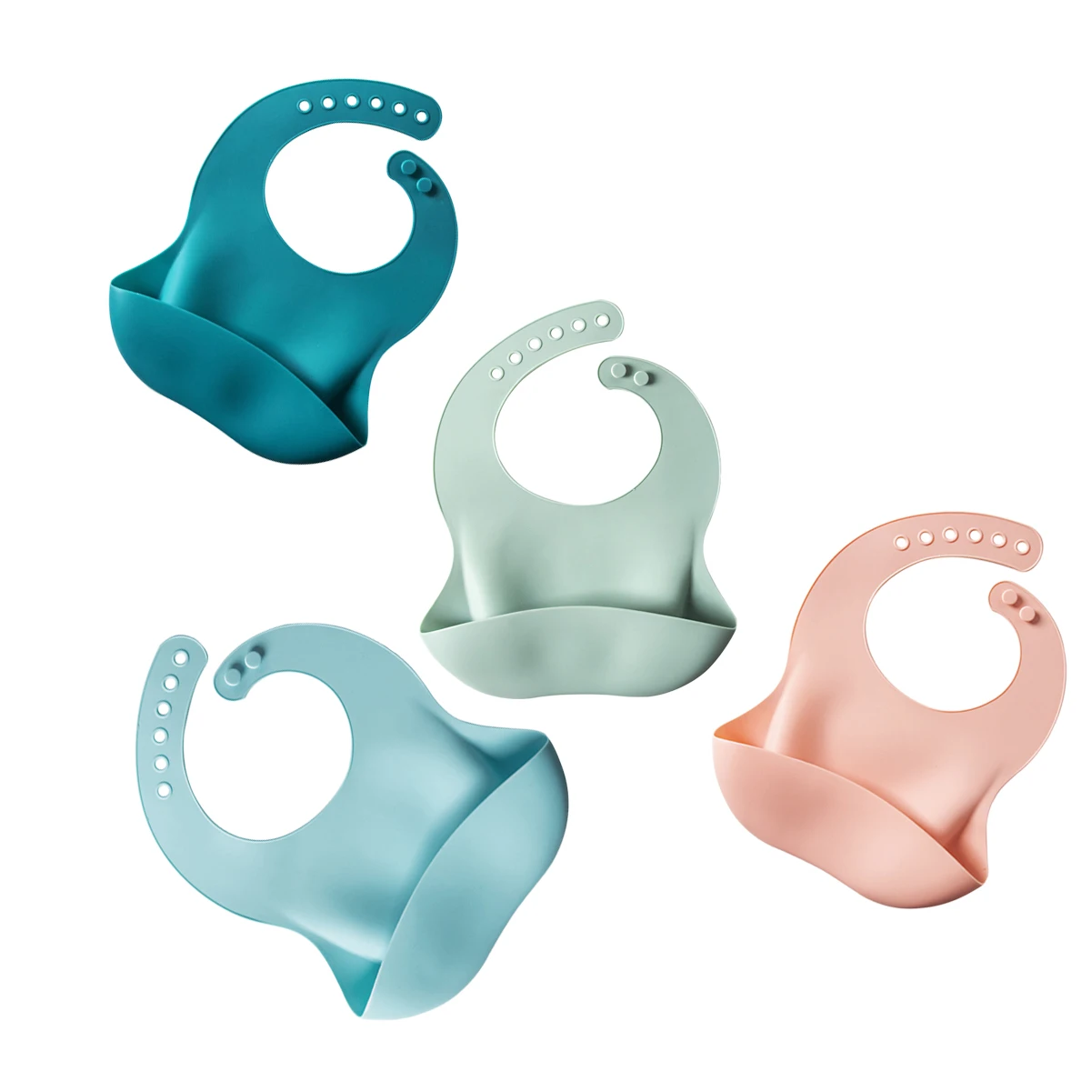 

Best Gifts For Newborns Solid Silicone Baby Feeding Bibs Burp Cloths Bandana Fashionable Aprons Babador Breastplate Baby Stuff