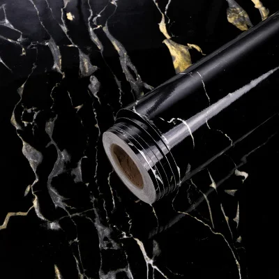 PVC Imitation marble sticker wall paper wallpaper self-adhesive cabinet kitchen wall furniture renovation waterproof - Цвет: 16