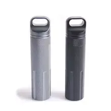 Super Strong CNC Outdoor Waterproof Emergency First Aid Survival Pill Bottle Camping EDC Tank Box for Cigarettes Matches Outdoor