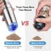 2Pcs Set Electric Pepper Mill Stainless Steel Automatic Gravity Induction Salt and Pepper Grinder Kitchen Spice Grinder Tools ► Photo 3/6