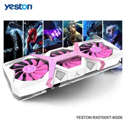 Yeston Radeon RX 5700 XT GPU 8GB GDDR6 256bit 7nm игровой настольный компьютер ПК видеокарты Поддержка DP/HDMI PCI-E X16 3,0