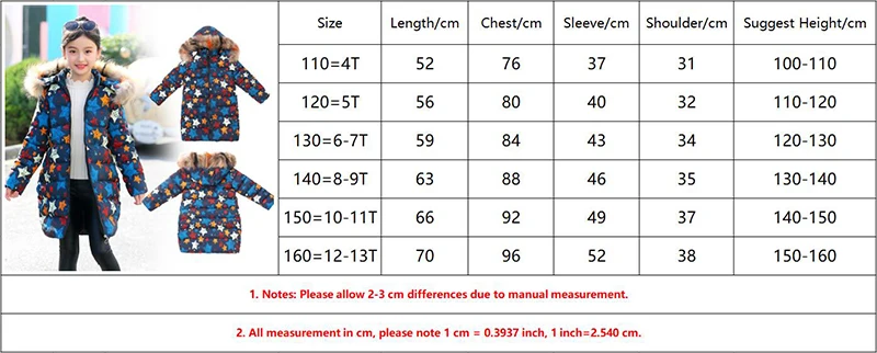 Детские куртки для девочек, зимние пальто с хлопковой подкладкой, Детская верхняя одежда, осенняя теплая куртка с меховым капюшоном для девочек 4, 6, 8, 10, 12, 13 лет