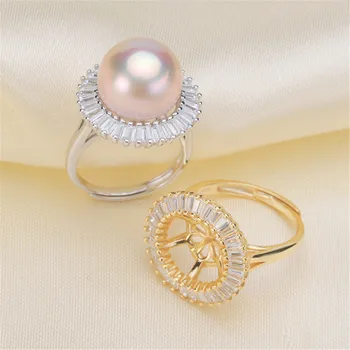 

Fashion and Simple Semi Mount Findings Bases Blanks Base Adjustable Ring Setting Parts Fittings Charm Accessories Silver/Gold