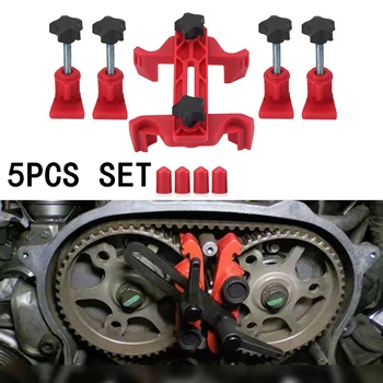 

5pcs Accessories Universal Double Single Camshaft Lock Holder Car Engine Cam Timing Locking Set Tool Pulley Retainer