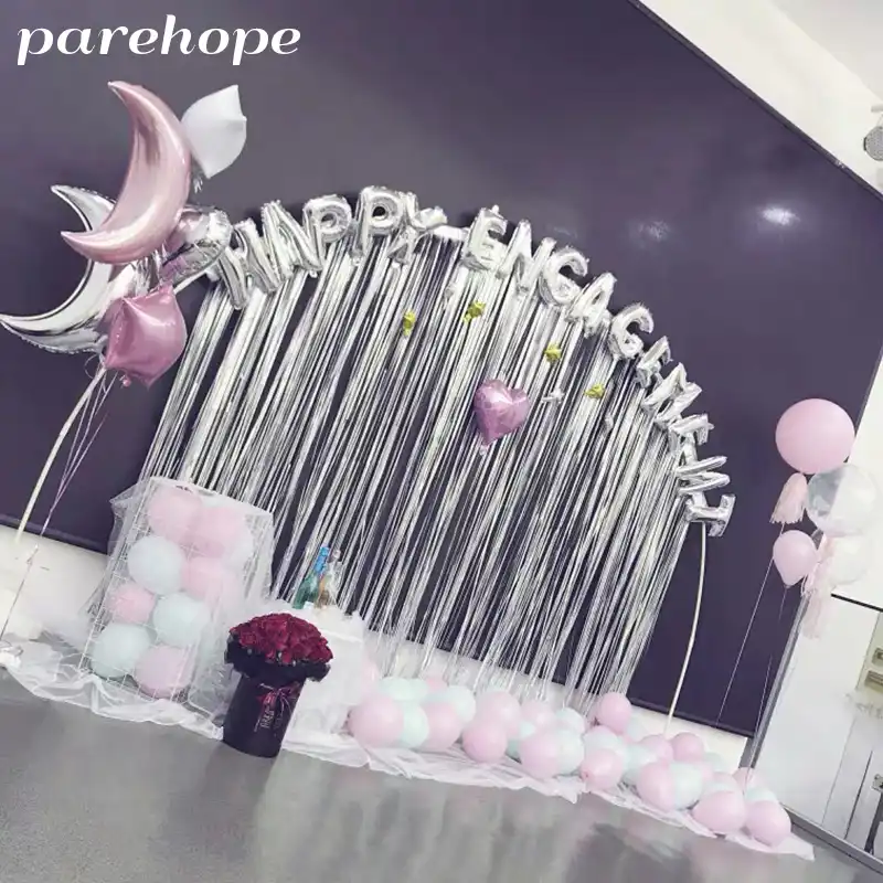 Girls Birthday Party Pink Party Decorations Matte Pink Foil Fringe Curtain Decoration Girls Baby Shower Wall Decor Birthday Decorations