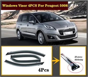 

4pcs Set 2006-2020 OEM For Peugeot 3008 Stainless steel window Visor Shade Vent Wind Rain Deflector Guards Cover