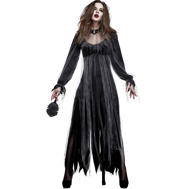 

Women Halloween Spiritual Love Cosplay Costumes horrific Ghost bride Costume Long Dress vampire Costume for Magic Moment Costume
