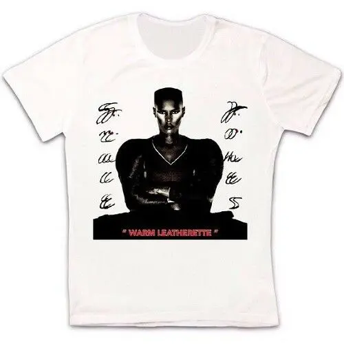 Grace Jones/теплая винтажная хипстерская футболка унисекс из кожзаменителя в стиле