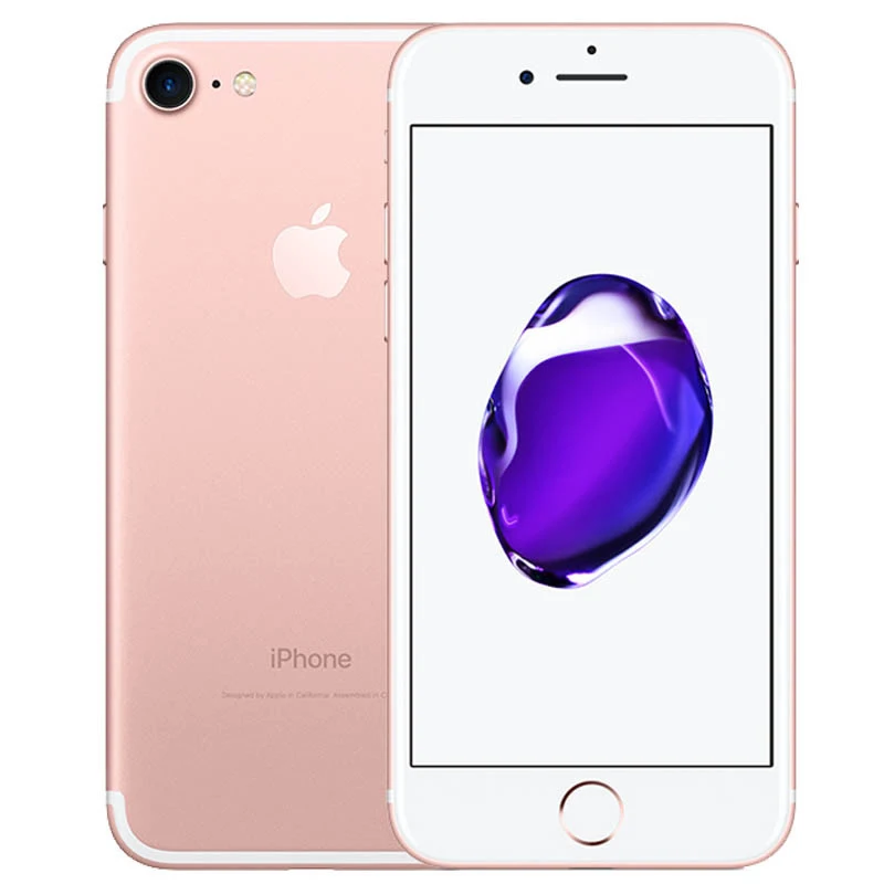 Apple iPhone 7 четырехъядерный IOS 4G LTE мобильный телефон 4," 2 Гб ram 32/128/256 ГБ rom 12.0MP отпечаток пальца разблокированный мобильный телефон - Цвет: Rose Gold