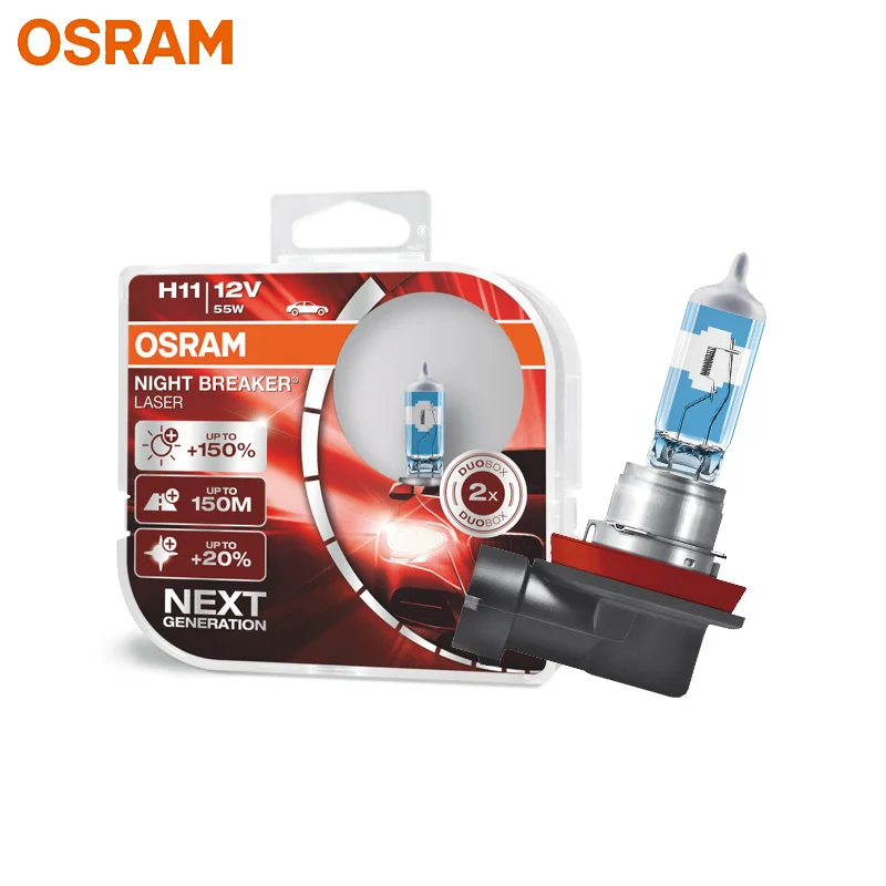 OSRAM H11 64211NL галогенный Ночной выключатель лазерный Next Generation 12 В 55 Вт + 150% яркие