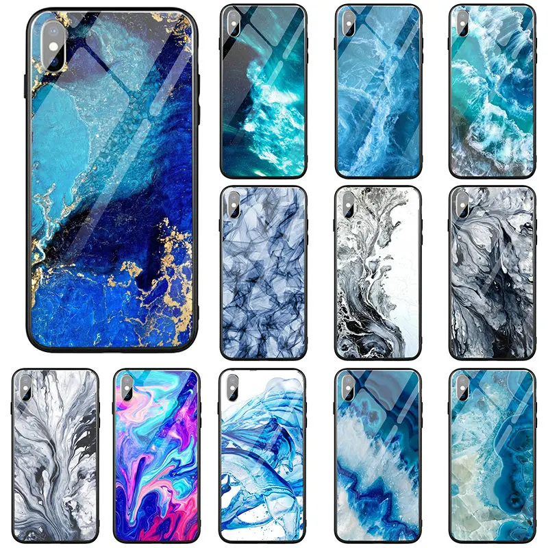 Чехлы для телефонов из закаленного стекла чехол iPhone 5 5S SE 2020 7 8 7Plus 6 6s Plus сумки с