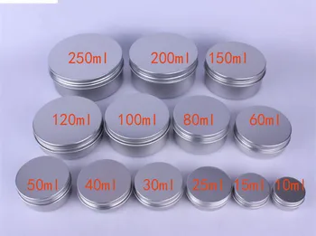 

15g 1/2 oz Black Aluminum Jar Empty Small Lip Oil Cosmetic Eye Cream Bottle Refillable Batom Travel set Lotion Tin Containers
