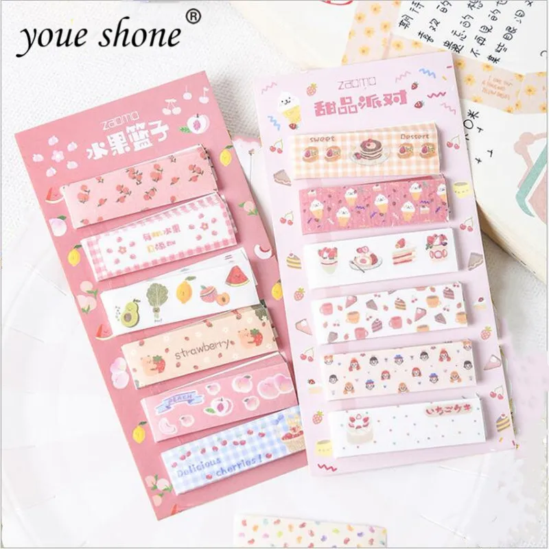 

1PCS Cute Memo Pad Sticky Notes Stationery Sticker Supplies Index Bookmarks Planner Stickers Notepads Office School Supplies