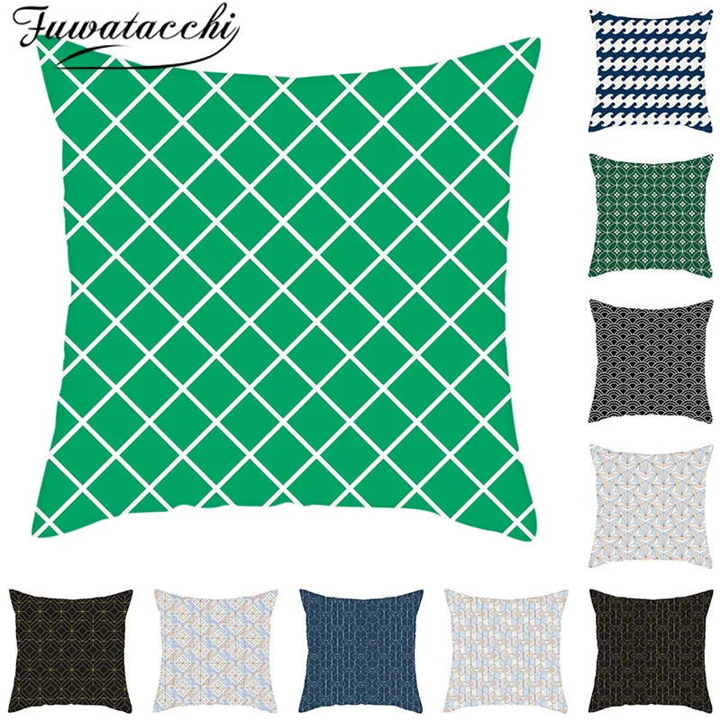 

Fuwatacchi Geometric Pattern Pillow Cover Simple Style Decor Cushion Cover for Home Sofa Decorative Throw Pillowcases 45*45cm