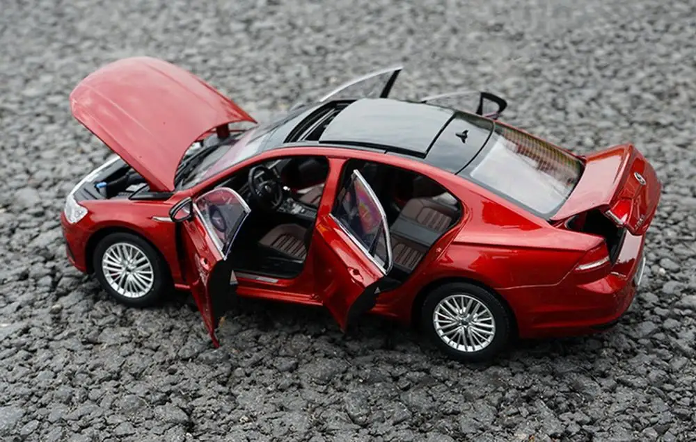 1/18 масштаб VW Volkswagen Lamando красный литой автомобиль Модель Коллекция игрушек