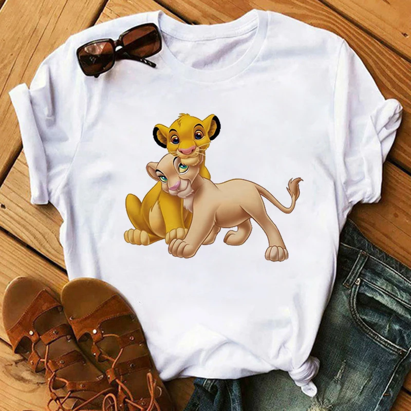 

New Lion King Tshirts Fashion Harajuku Women Tshirt Cartoon Printed T Shirt Summer T-shirt Female Graphic Cute Tee Tops Clothing