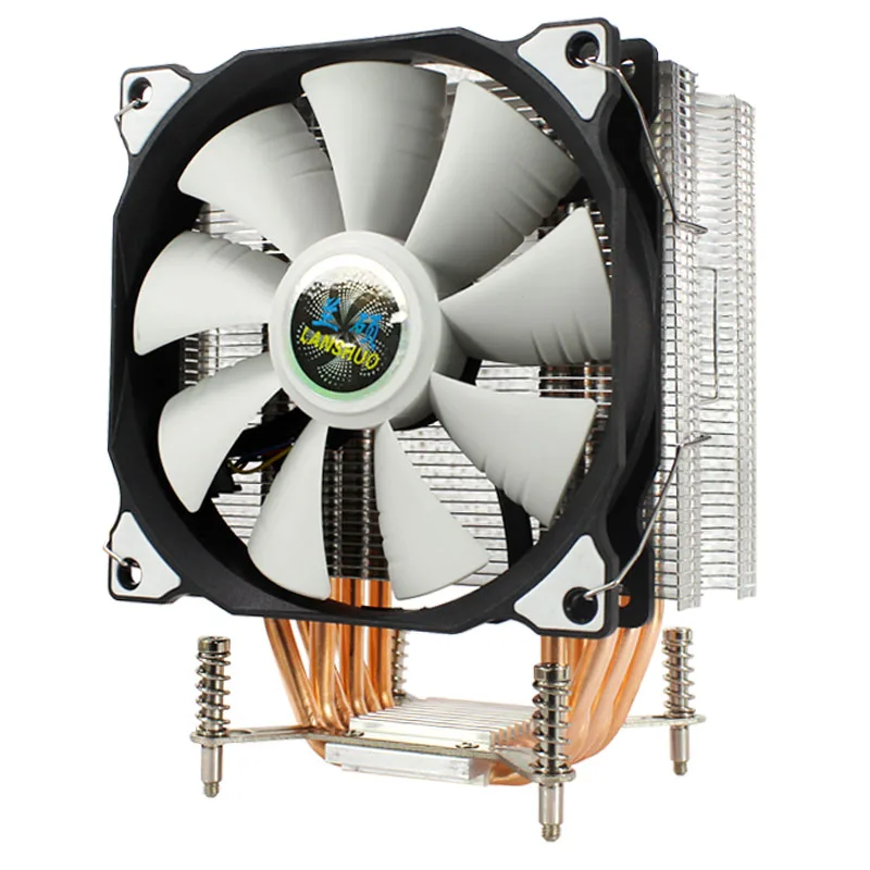 LANSHUO CPU Silent Single Fan 6 Heat Pipe 4 Wire ligent Temperature Control Cooler for LGA 2011 Self-Containe |