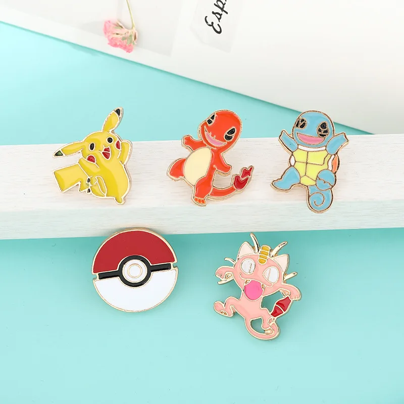 Японское аниме PIKACHU шар с покемоном принт эльфы на булавке значок огонь шиншилл