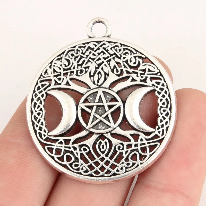 5pcs Yoga Goddess Charms Pendant Charm Pagan Jewelry Wicca Witchy Charms  for Women Yoga Nymph Accessories - (Metal Color: 1)