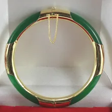 Дизайн 57 мм зеленый натуральный камень браслет Лучший подарок на день Святого Валентина