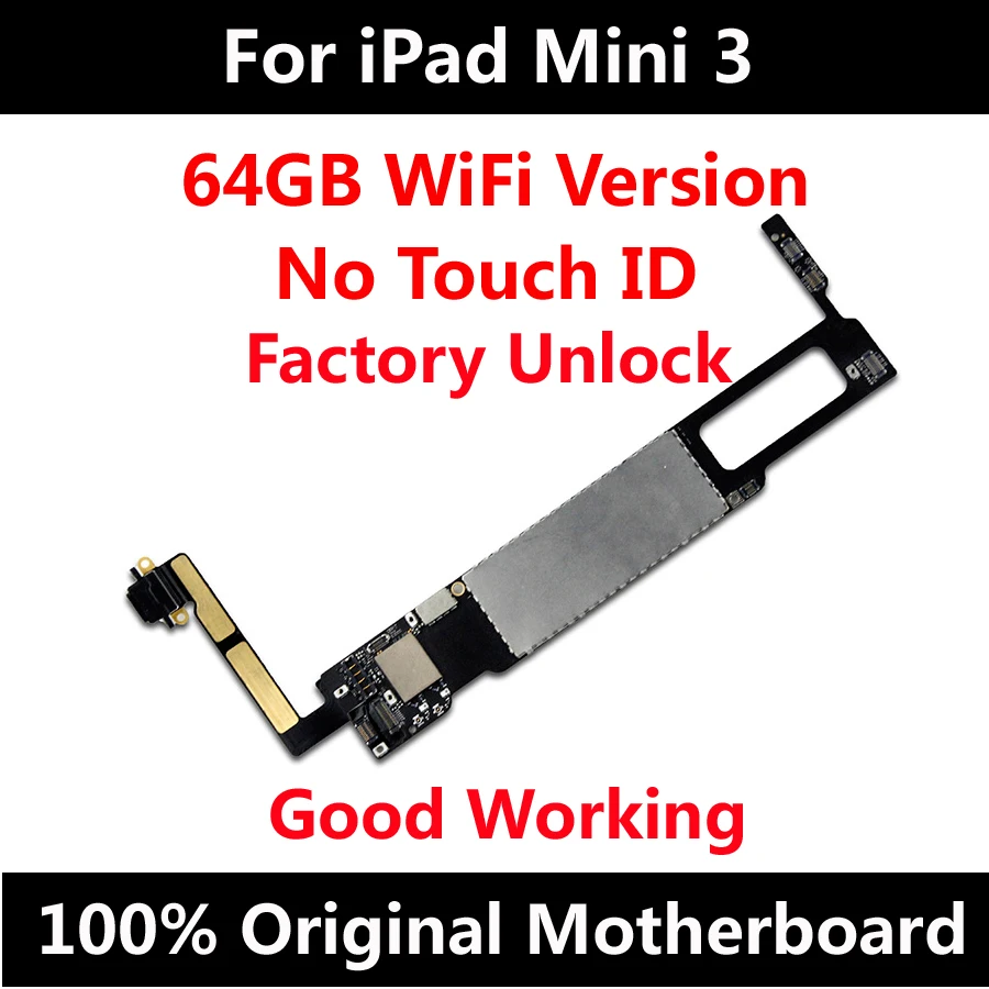 Оригинальная разблокировка Wifi версия для iPad mini 3 материнская плата хорошо протестирована с полным чипом логическая плата ios без touch id