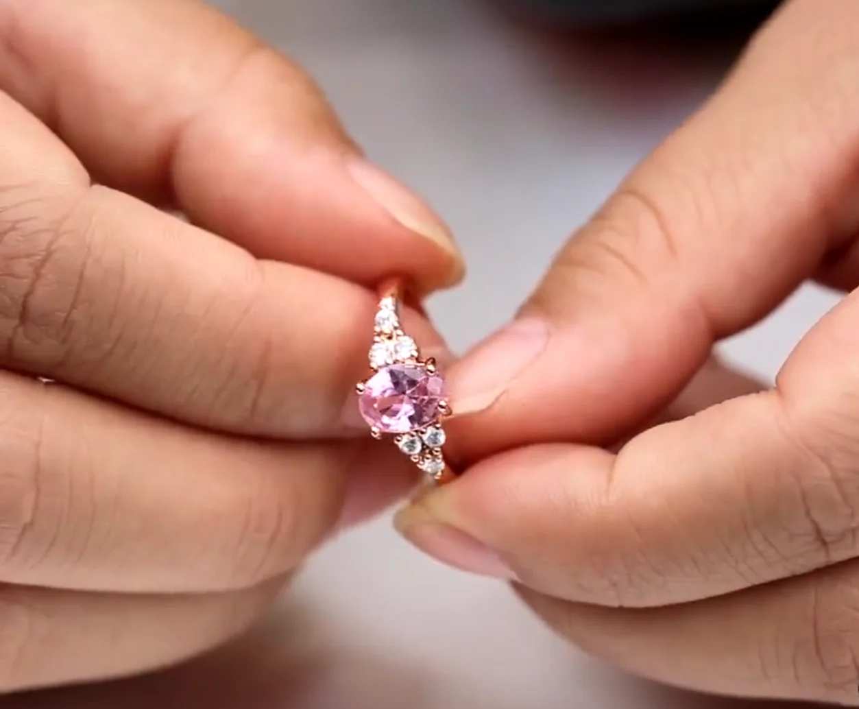 Модное овальное розовое циркониевое обручальное кольцо для женщин, женское элегантное простое изысканное кольцо, обручальное кольцо, любовь, подарок для леди, Ювелирное Украшение