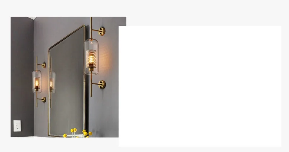 Wandlamp Lamparas промышленный Ретро стиль светодиодный винтажный настенный светильник прозрачный стеклянный светильник для кухни ресторана лофт настенные бра
