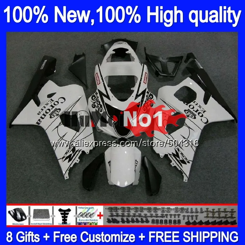 Средства ухода за кожей для SUZUKI GSXR 600 750 CC GSX R750 K4 GSX-R600 15MC. 20 GSXR-750 GSXR600 04 05 GSXR750 2004 2005 04 05 белый CORONA обтекатель - Цвет: No. 1