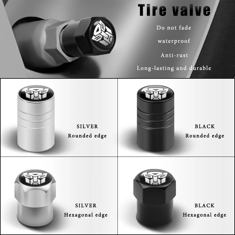 4 шт./компл. автомобильные аксессуары колпачки для клапанов шин Трансформеры