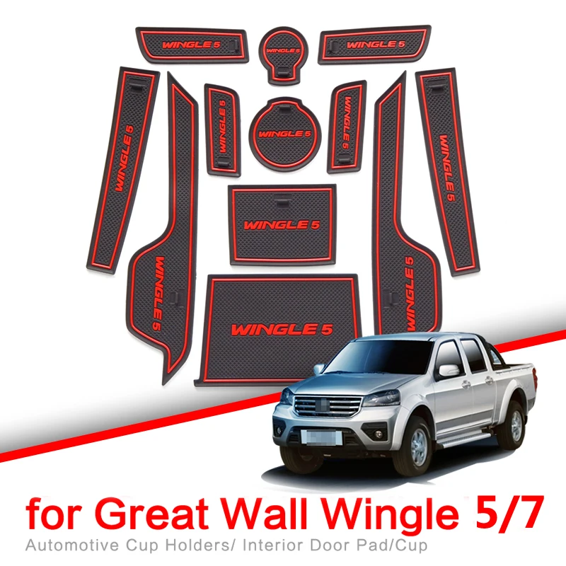 Car Gate Slot Mat For Great Wall Wingle 5 7 Door Groove anti-slip Cup pad Cover Interior Accessories |