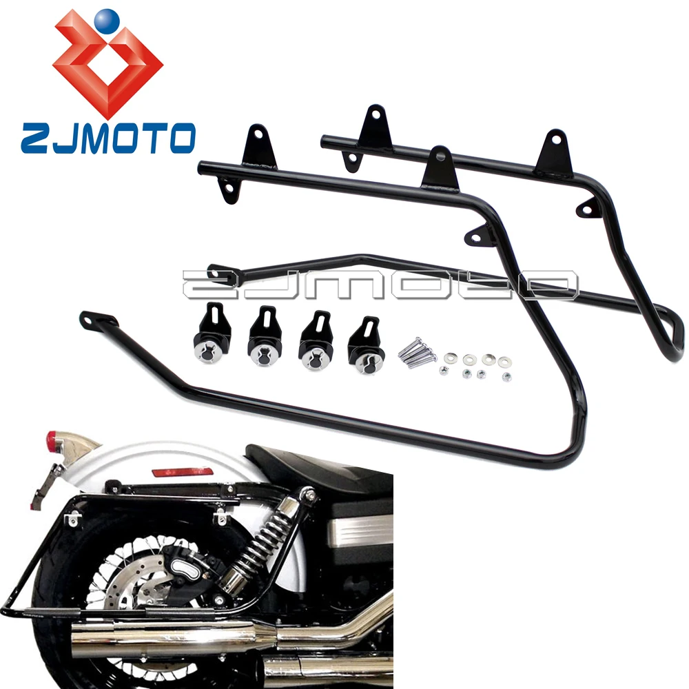 Motorcycle Accessories Black Steel Saddlebag Conversion Mount Brackets