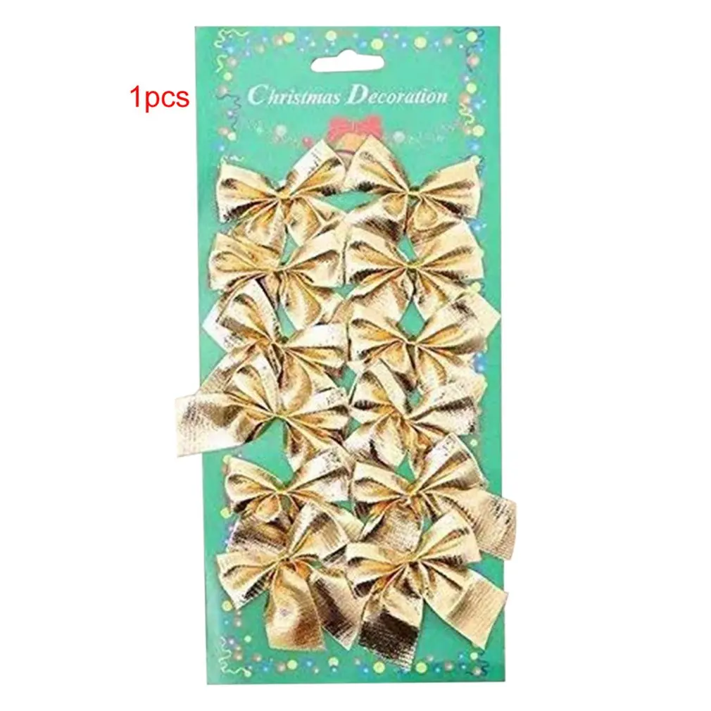 Christmas Supplies Red Gold Silver Christmas Decoration Flocking Christmas Bow Christmas Tree Decoration