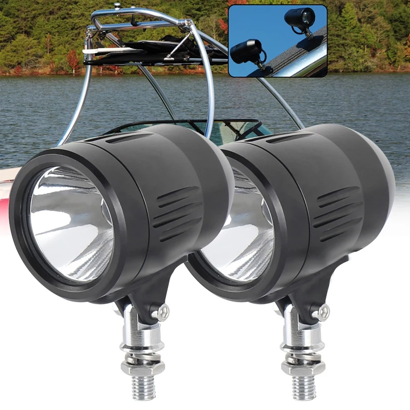1 пара 10 Вт 10-80 В Yacht Spotlight Лодка Круглый Светодиодный прожектор для автомобилей грузовиков внедорожные транспортные средства мотоциклы кораблей