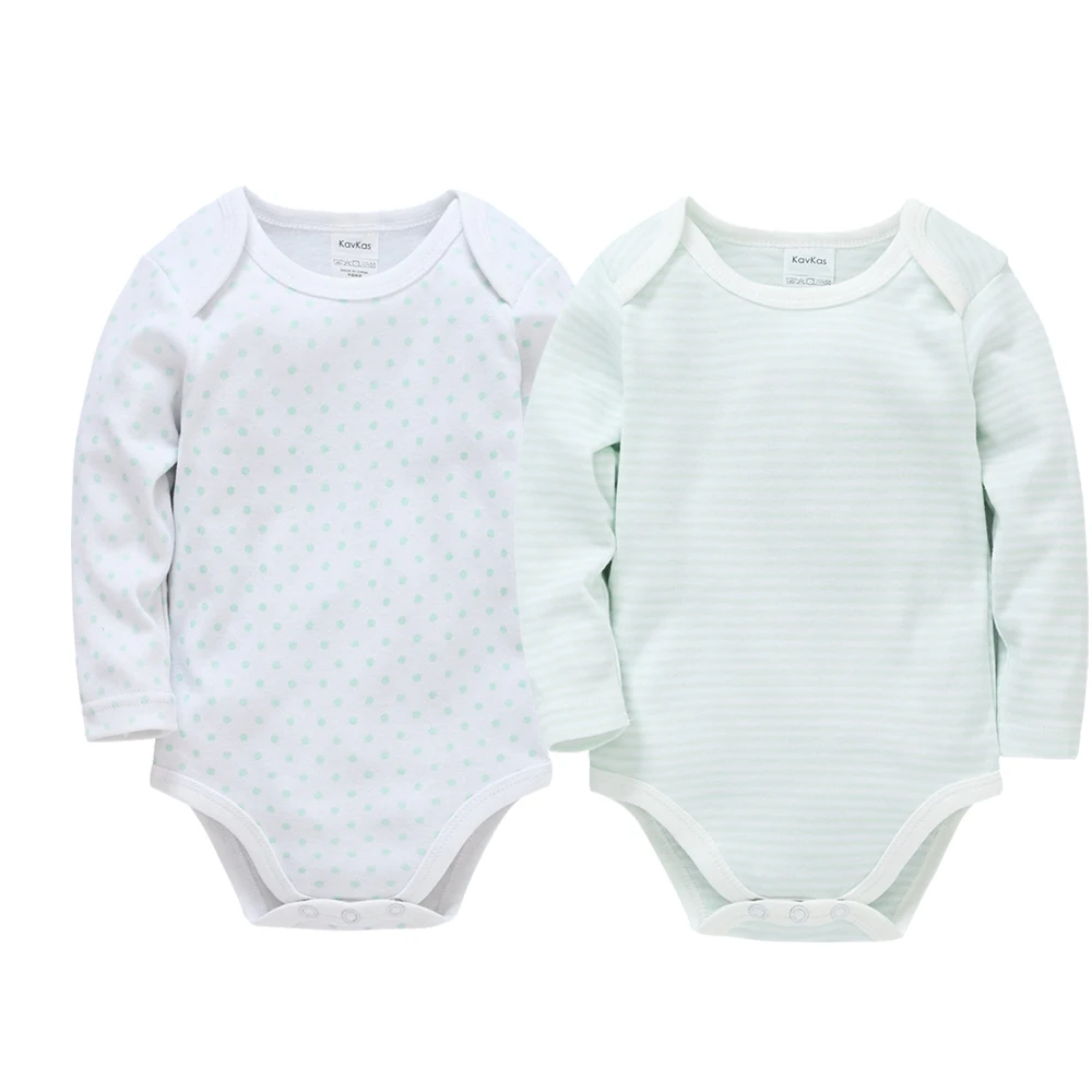 

Kavkas/комплект одежды для новорожденных мальчиков и девочек из 100% мягкого хлопка с длинными рукавами в полоску; Комплект из двух предметов